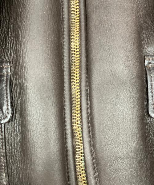 Willis&Geiger（ウィルスガイガー）Willis&Geiger (ウィルスガイガー) Ｍ444 ムートンジャケット ブラウン サイズ:38の古着・服飾アイテム