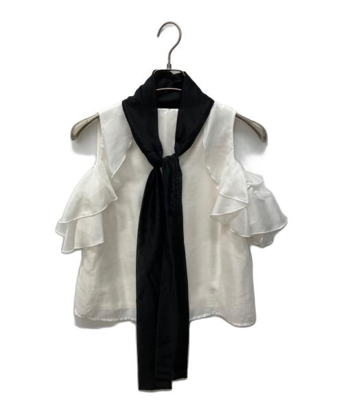 MERCURY DUO（マーキュリーデュオ）MERCURY DUO (マーキュリーデュオ) アメスリラッフルボウタイブラウス アイボリー サイズ:FREEの古着・服飾アイテム