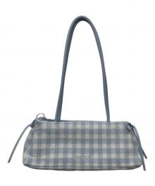 CHARLES & KEITH（チャールズアンドキース）の古着「Hazel ヘーゼル ボウ イロンゲイティッドトラペーズショルダーバッグ」｜スカイブルー
