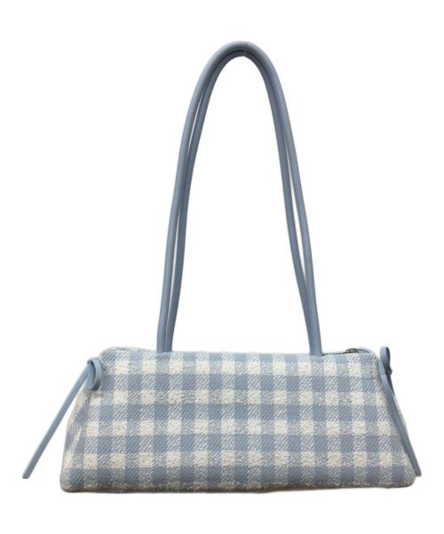 CHARLES & KEITH（チャールズアンドキース）CHARLES & KEITH (チャールズアンドキース) Hazel ヘーゼル ボウ イロンゲイティッドトラペーズショルダーバッグ スカイブルーの古着・服飾アイテム