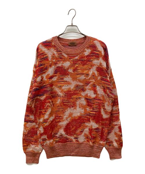 missoni（ミッソーニ）missoni (ミッソーニ) 総柄ニット オレンジ サイズ:-の古着・服飾アイテム