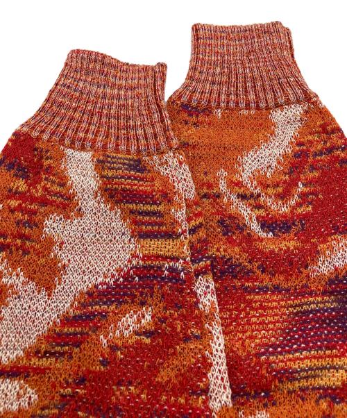 missoni（ミッソーニ）missoni (ミッソーニ) 総柄ニット オレンジ サイズ:-の古着・服飾アイテム