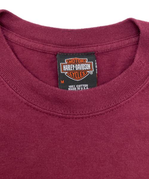 HARLEY-DAVIDSON（ハーレーダビッドソン）HARLEY-DAVIDSON (ハーレーダビッドソン) プリントTシャツ ワインレッド サイズ:Mの古着・服飾アイテム