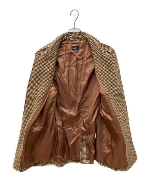 PS Paul Smith（ＰＳポールスミス）PS Paul Smith (ＰＳポールスミス) 千鳥格子ダッフルコート ベージュ サイズ:Ｌの古着・服飾アイテム