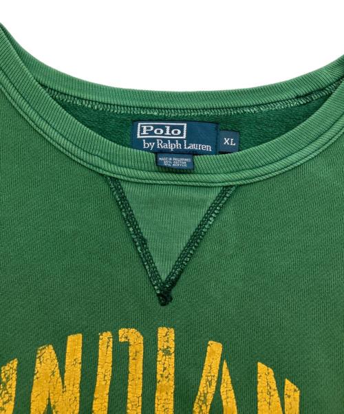 POLO RALPH LAUREN（ポロ・ラルフローレン）POLO RALPH LAUREN (ポロ・ラルフローレン) プリントスウェット グリーン サイズ:XLの古着・服飾アイテム