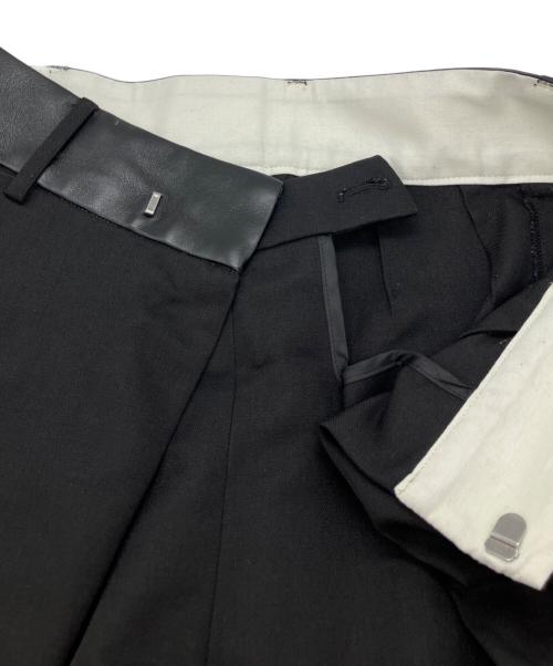 STUDIOUS（ステュディオス）STUDIOUS (ステュディオス) Leather Belted Trousers ブラック サイズ:1の古着・服飾アイテム