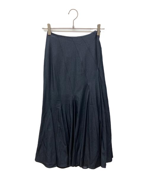 HER LIP TO（ハーリップトゥ）Her lip to (ハーリップトゥ) PANELED DENIM FLARED SKIRT ネイビー サイズ:S 未使用品の古着・服飾アイテム