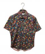 PAUL SMITHポールスミス）の古着「半袖花柄シャツ」｜ブラウン