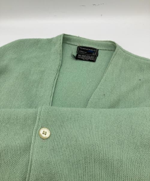 TOWN CRAFT（タウンクラフト）TOWN CRAFT (タウンクラフト) 70’sアクリルカーディガン グリーン サイズ:Lの古着・服飾アイテム