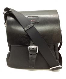 TUMI（トゥミ）の古着「レザーナイロンショルダーバッグ」｜ブラック