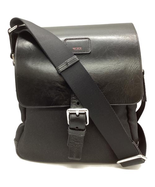 TUMI（トゥミ）TUMI (トゥミ) レザーナイロンショルダーバッグ ブラックの古着・服飾アイテム