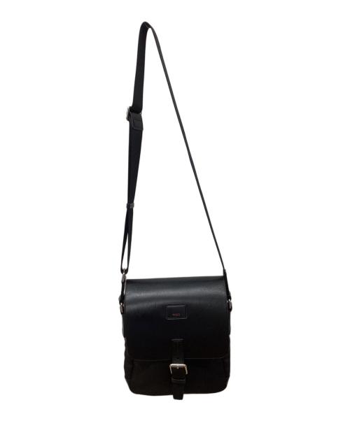 TUMI（トゥミ）TUMI (トゥミ) レザーナイロンショルダーバッグ ブラックの古着・服飾アイテム