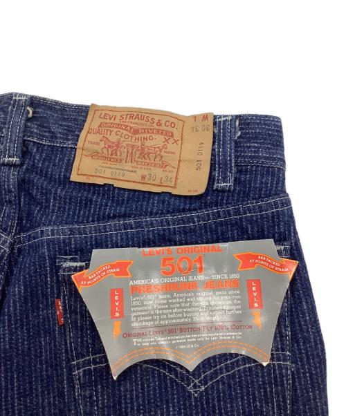 LEVI'S（リーバイス）LEVI'S (リーバイス) 84年製 501-0119ヒッコリーパンツ　センタークリース加工　デニムパンツ インディゴ サイズ:Ｗ30×Ｌ34 未使用品の古着・服飾アイテム