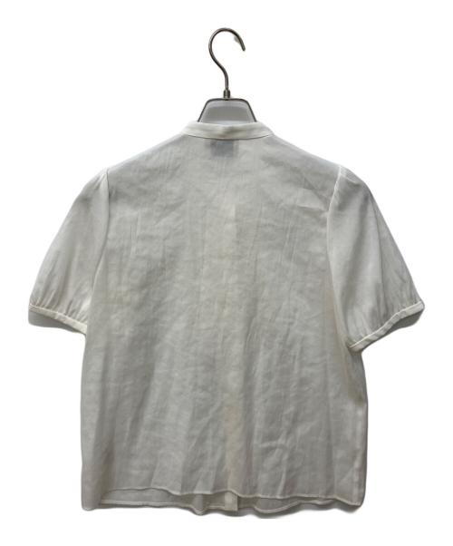 UNITED ARROWS TOKYO（ユナイテッドアローズトウキョウ）UNITED ARROWS TOKYO (ユナイテッドアローズトウキョウ) フロントフリル ショートスリーブ ブラウス ホワイト サイズ:FREEの古着・服飾アイテム