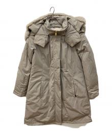 WOOLRICH×UNITED ARROWS（ウールリッチ×ユナイテッドアローズ）の古着「別注BOW BRIDGE ラビットファー ダウンコート」｜ベージュ
