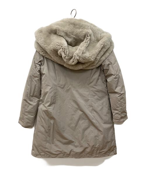 WOOLRICH（ウールリッチ）WOOLRICH (ウールリッチ) UNITED ARROWS (ユナイテッドアローズ) 別注BOW BRIDGE ラビットファー ダウンコート ベージュ サイズ:Mの古着・服飾アイテム