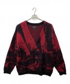 YOKEヨーク）の古着「JACQUARD MOHAIR CARDIGAN」｜レッド