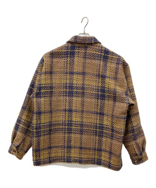 JOURNAL STANDARD relume（ジャーナルスタンダード レリューム）JOURNAL STANDARD relume (ジャーナルスタンダード レリューム) LOOP ツイードチェック CPO ブルゾン ブラウン サイズ:Lの古着・服飾アイテム