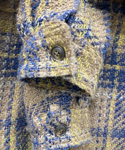 JOURNAL STANDARD relume（ジャーナルスタンダード レリューム）JOURNAL STANDARD relume (ジャーナルスタンダード レリューム) LOOP ツイードチェック CPO ブルゾン ブラウン サイズ:Lの古着・服飾アイテム