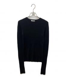 UNITED ARROWS TOKYO（ユナイテッドアローズトウキョウ）の古着「リブクルーネックニット」｜ブラック