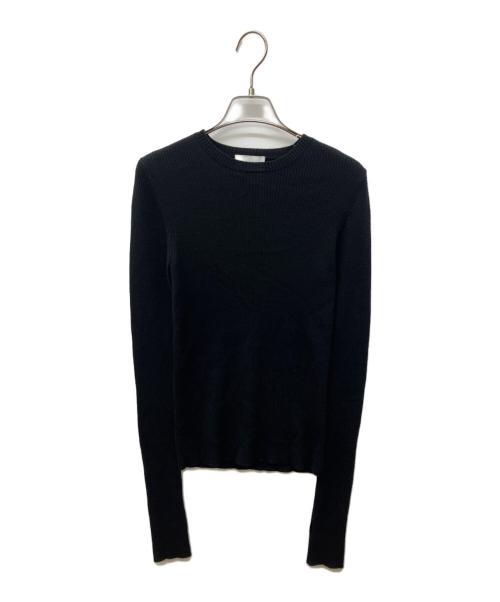 UNITED ARROWS TOKYO（ユナイテッドアローズトウキョウ）UNITED ARROWS TOKYO (ユナイテッドアローズトウキョウ) リブクルーネックニット ブラック サイズ:FREEの古着・服飾アイテム