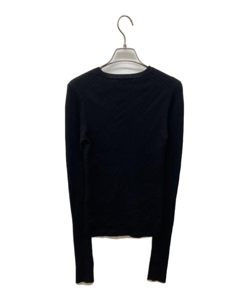 UNITED ARROWS TOKYO（ユナイテッドアローズトウキョウ）UNITED ARROWS TOKYO (ユナイテッドアローズトウキョウ) リブクルーネックニット ブラック サイズ:FREEの古着・服飾アイテム