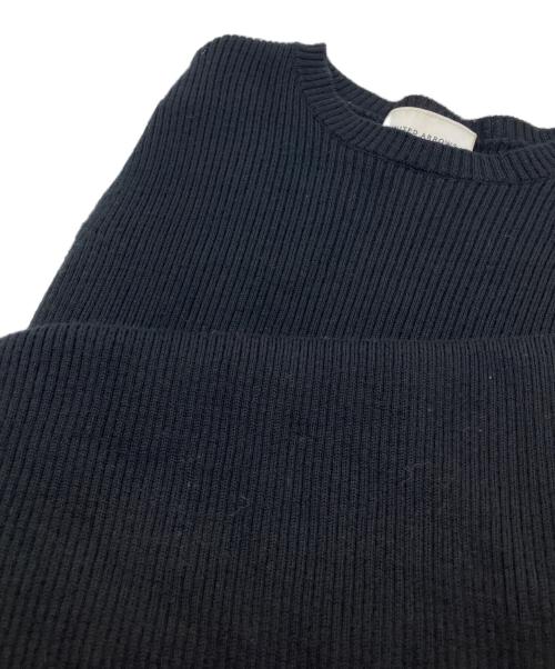 UNITED ARROWS TOKYO（ユナイテッドアローズトウキョウ）UNITED ARROWS TOKYO (ユナイテッドアローズトウキョウ) リブクルーネックニット ブラック サイズ:FREEの古着・服飾アイテム