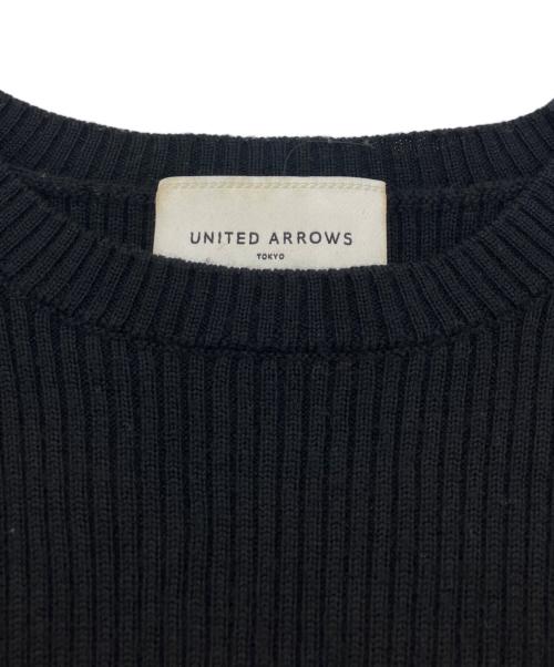 UNITED ARROWS TOKYO（ユナイテッドアローズトウキョウ）UNITED ARROWS TOKYO (ユナイテッドアローズトウキョウ) リブクルーネックニット ブラック サイズ:FREEの古着・服飾アイテム