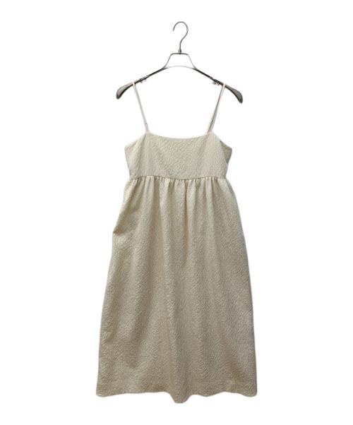 UNITED ARROWS TOKYO（ユナイテッドアローズトウキョウ）UNITED ARROWS TOKYO (ユナイテッドアローズトウキョウ) ジャガードキャミソールワンピース アイボリー サイズ:38の古着・服飾アイテム