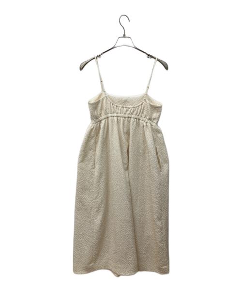 UNITED ARROWS TOKYO（ユナイテッドアローズトウキョウ）UNITED ARROWS TOKYO (ユナイテッドアローズトウキョウ) ジャガードキャミソールワンピース アイボリー サイズ:38の古着・服飾アイテム