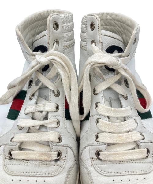 GUCCI（グッチ）GUCCI (グッチ) シェリーラインハイカットスニーカー ホワイト サイズ:6 1/2の古着・服飾アイテム