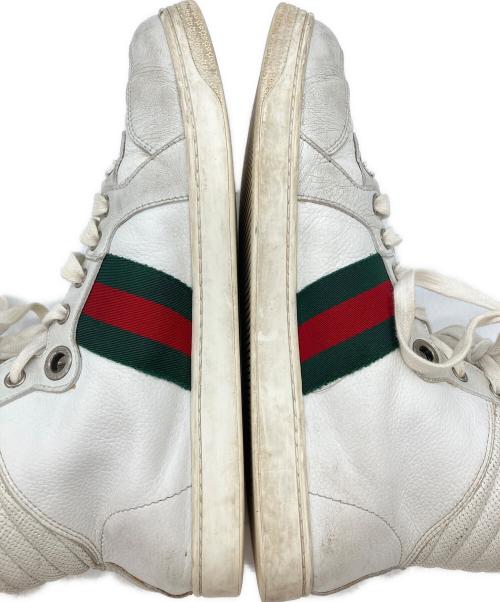 GUCCI（グッチ）GUCCI (グッチ) シェリーラインハイカットスニーカー ホワイト サイズ:6 1/2の古着・服飾アイテム