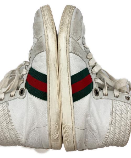 GUCCI（グッチ）GUCCI (グッチ) シェリーラインハイカットスニーカー ホワイト サイズ:6 1/2の古着・服飾アイテム