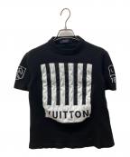 LOUIS VUITTONルイ ヴィトン）の古着「バーコードアンドアースニットTシャツ」｜ブラック