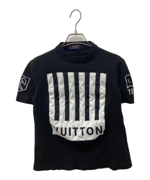 LOUIS VUITTON（ルイ ヴィトン）LOUIS VUITTON (ルイ ヴィトン) バーコードアンドアースニットTシャツ ブラック サイズ:Lの古着・服飾アイテム