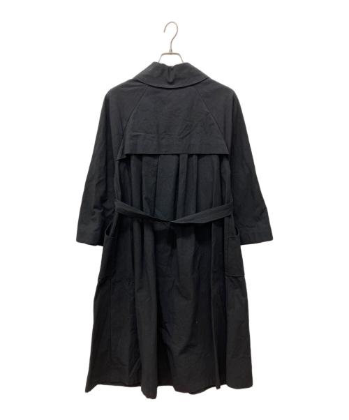 magali（マガリ）magali (マガリ) コットンリネンウェザートレンチコート ブラック サイズ:Freeの古着・服飾アイテム