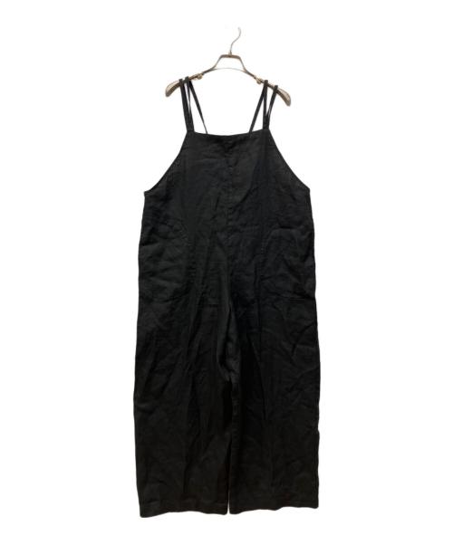 KAGURE（カグレ）KAGURE (カグレ) リネンサロペット ブラック サイズ:FREEの古着・服飾アイテム