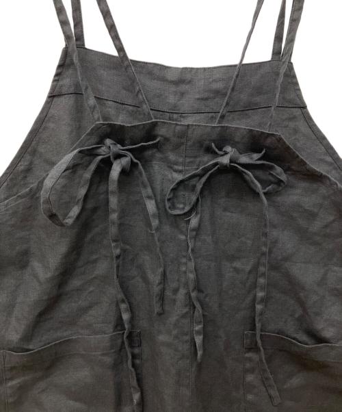 KAGURE（カグレ）KAGURE (カグレ) リネンサロペット ブラック サイズ:FREEの古着・服飾アイテム
