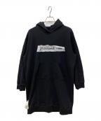 MM6 Maison Margielaエムエムシックスメゾンマルジェラ）の古着「リバーシブル裏毛パーカーワンピース」｜ブラック