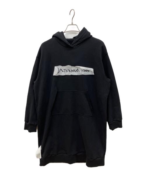 MM6 Maison Margiela（エムエムシックスメゾンマルジェラ）MM6 Maison Margiela (エムエムシックスメゾンマルジェラ) リバーシブル裏毛パーカーワンピース ブラック サイズ:Ｓの古着・服飾アイテム