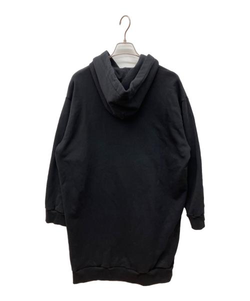 MM6 Maison Margiela（エムエムシックスメゾンマルジェラ）MM6 Maison Margiela (エムエムシックスメゾンマルジェラ) リバーシブル裏毛パーカーワンピース ブラック サイズ:Ｓの古着・服飾アイテム