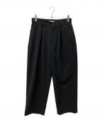 sayatomoサヤトモ）の古着「2-Tack Wide Slacks」｜ブラック