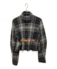 SUNSEA（サンシー）の古着「SHRINKAGE BLOUSON 改 チェック ジャケット」｜ブラック
