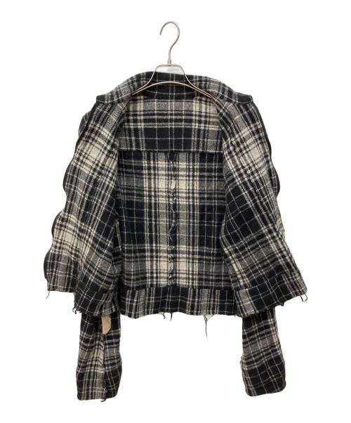 SUNSEA（サンシー）SUNSEA (サンシー) SHRINKAGE BLOUSON 改 チェック ジャケット ブラック サイズ:2の古着・服飾アイテム
