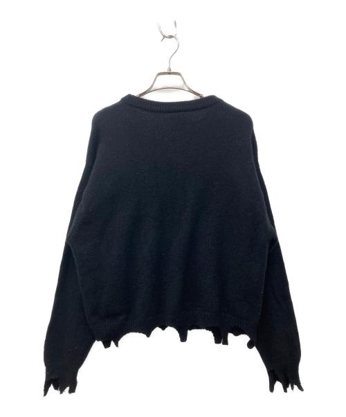 SAINT MICHAEL（セントマイケル）SAINT MICHAEL (セントマイケル) The KLF (ザ・ケイエルエフ) KLF CREW NECK KNIT / KLF / BLACK ブラック サイズ:Sの古着・服飾アイテム