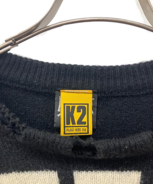 SAINT MICHAEL（セントマイケル）SAINT MICHAEL (セントマイケル) The KLF (ザ・ケイエルエフ) KLF CREW NECK KNIT / KLF / BLACK ブラック サイズ:Sの古着・服飾アイテム