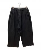 ANCELLMアンセルム）の古着「SMOOTH PANEL WIDE SLACKS」｜ブラック
