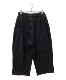 ANCELLM（アンセルム）の古着「SMOOTH PANEL WIDE SLACKS」｜ブラック