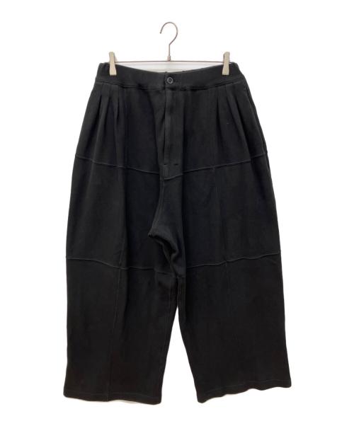 ANCELLM（アンセルム）ANCELLM (アンセルム) SMOOTH PANEL WIDE SLACKS ブラック サイズ:2の古着・服飾アイテム