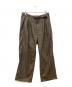 ANCELLM（アンセルム）の古着「WOOL SATIN BELT-LESS SLACKS」｜ブラウン